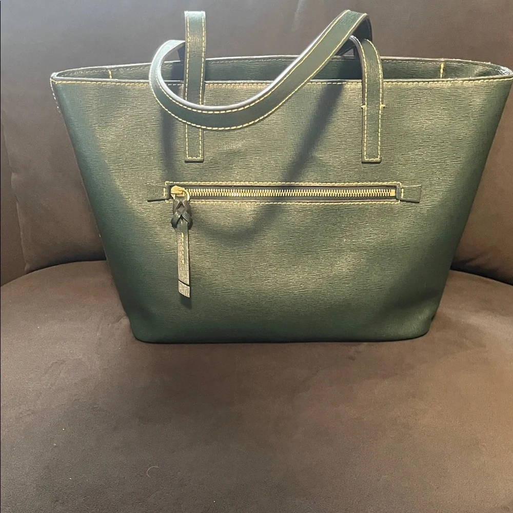 Dooney & Bourke Forest Green Tote - Picture 2 of 5